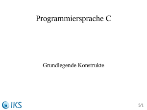 Grundelemente der Programmmiersprache C