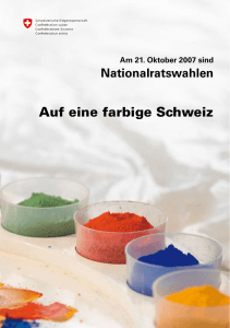 Auf eine farbige Schweiz - Schweizerische Bundeskanzlei