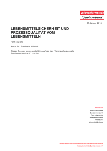 Lebensmittelsicherheit und Prozessqualität von