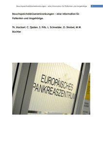 Bauchspeicheldrüsenerkrankungen – eine Information für Patienten