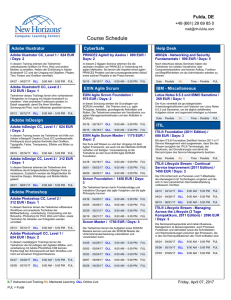 Seminarkalender - New Horizons Fulda