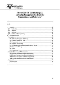 Ethisches Management für christliche Organisationen und Netzwerke