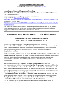 Merkblatt zum Infektionsschutzgesetz (vom Robert-Koch