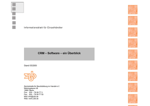 CRM – Software - Zentralstelle für Berufsbildung im Handel e.V.