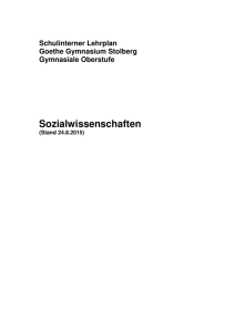 Curriculum Sozialwissenschaften Sek II - Goethe