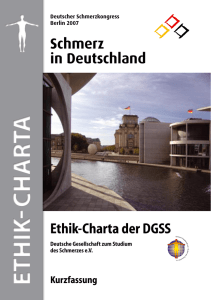 Ethik-Charta der DGSS Schmerz in Deutschland