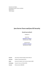 Java Server Faces und Java EE Security Seminararbeit