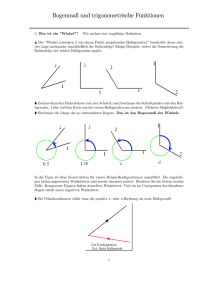 Bogenmaß und trigonometrische Funktionen