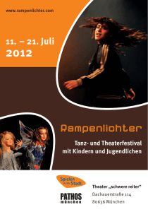 Festivalprogramm Rampenlichter 2012