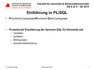 Einführung in PL/SQL - home.hs