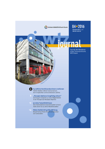 WTZ-Journal 4/2016 - Westdeutsches Tumorzentrum Essen