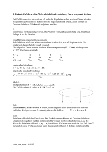 Diskrete Zufallsvariable