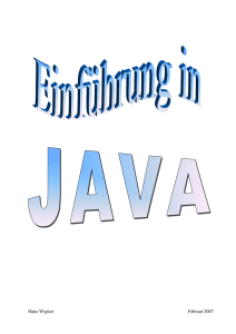 Einführung in die Programmiersprache JAVA