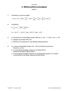 alle 4. Schulaufgaben Klasse 7  - Mathe