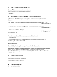 Fachinformation über den Grippeimpfstoff Sandovac FI 2014
