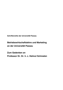 Betriebswirtschaftslehre und Marketing an der Universität Passau