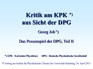 Dr. Georg Job, Universität Hamburg