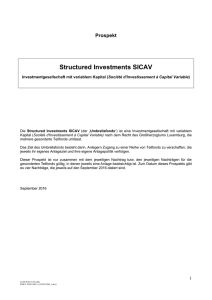 Structured Investments SICAV