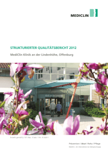 Qualitätsbericht 2012 - MediClin Klinik an der Lindenhöhe