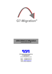 G7-UDS-ORACLE-Migration - GSE Graeber Software Entwicklung