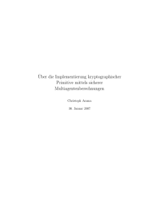 ¨Uber die Implementierung kryptographischer Primitive mittels