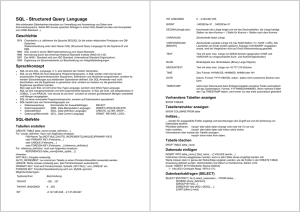 SQL - Structured Query Language