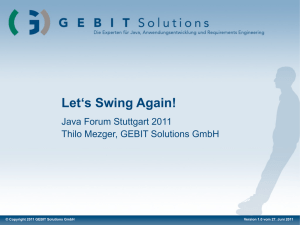 Let`s Swing Again! - Java Forum Stuttgart