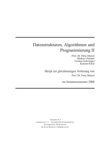 DAP2: Optimierung - Chair 11: ALGORITHM ENGINEERING