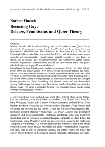 Becoming Gay: Deleuze, Feminismus und Queer Theory