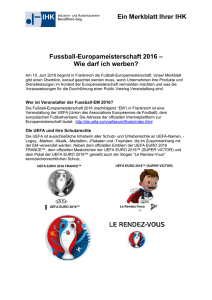 Fussball-Europameisterschaft 2016 – Wie darf ich werben? Ein