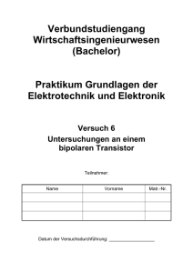 Praktikum Grundlagen der Elektrotechnik und Elektronik