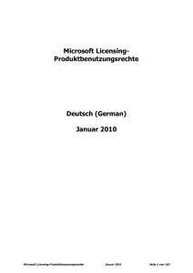 Microsoft Licensing Product Use Rights