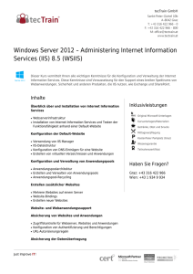Windows Server 2012 – Administering Internet Information Services
