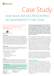 Microsoft Cloud Lösung bei EMEC