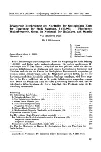 Erläuternde Beschreibung des Nordteiles der Geologischen Karte