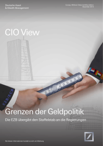 CIO View - Deutsche Asset Management