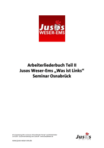 Arbeiterliederbuch Teil II - Jusos Weser-Ems