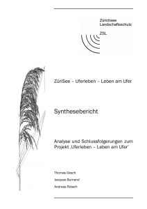 Synthesebericht - Zürichsee Landschaftsschutz