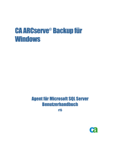 CA ARCserve Backup für Windows Agent für Microsoft SQL Server