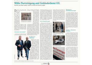 GFW REPORT, Frühjahr 2012 - Willis Flurreinigung und