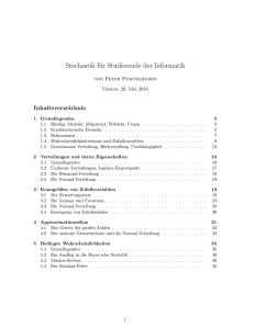 Stochastik für Studierende der Informatik