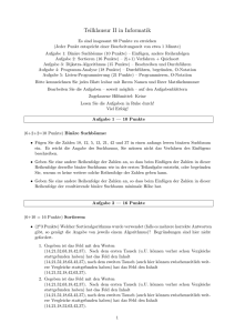 Klausur zur Informatik 2 vom 22.7.2008 mit Lösungshinweisen