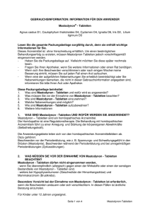 INFORMATION FÜR DEN ANWENDER Mastodynon