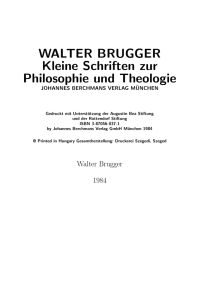 Kleine Schriften zur Philosophie und Theologie
