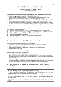 „LEDERLE“ 2,5 mg – Tabletten