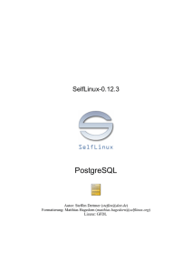 PostgreSQL - SelfLinux