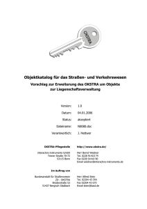 Objektkatalog für das Straßen- und Verkehrswesen