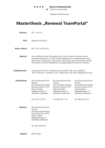 Masterthesis „Renewal TeamPortal“