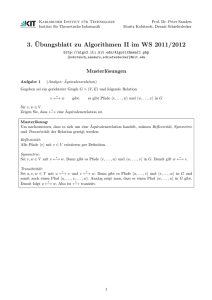 Musterlösung - am Institut für Theoretische Informatik, Algorithmik II