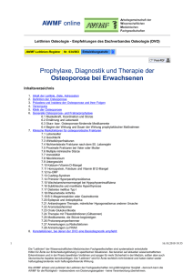 034-003 S3 Prophylaxe, Diagnostik und Therapie der Osteoporose